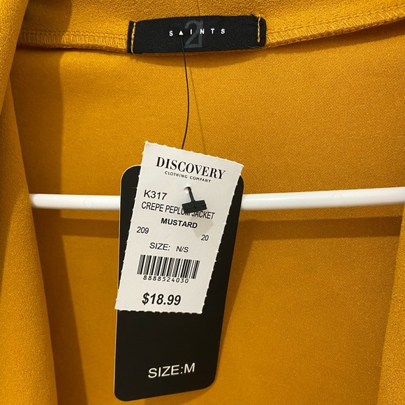 NWT 21 Saints Crepe Peplum Jacket - Picture 2 of 3